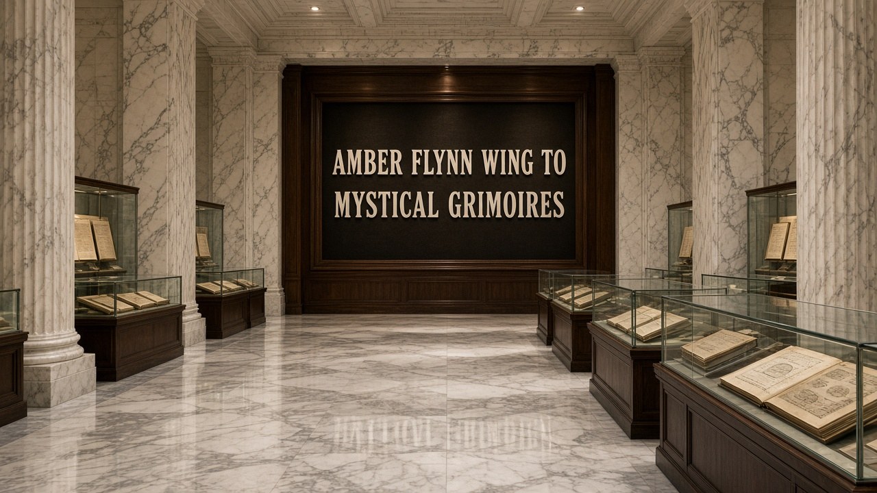 Amber Flynn Wing To Mystical Grimoires marble gallery with large wall sign